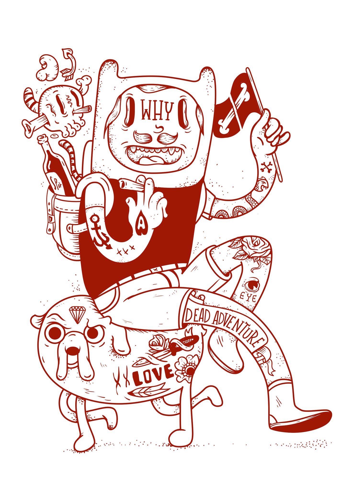 Dead Adventure – plakat inspirowany Adventure Time z buntowniczym twistem