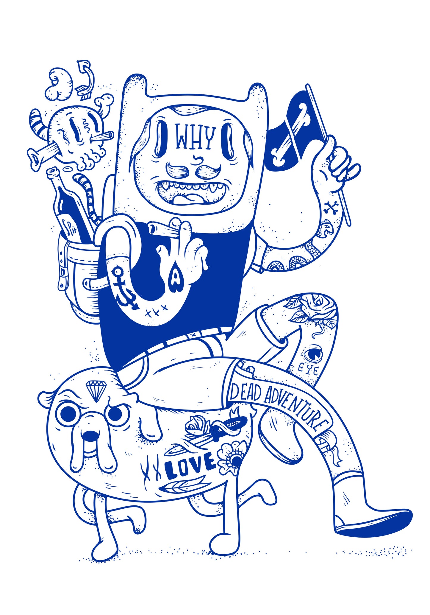 Dead Adventure – plakat inspirowany Adventure Time z buntowniczym twistem