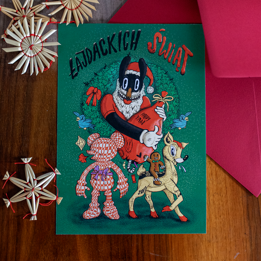 Kartka Świąteczna A6 — Łajdackich Świąt 🎅🔥