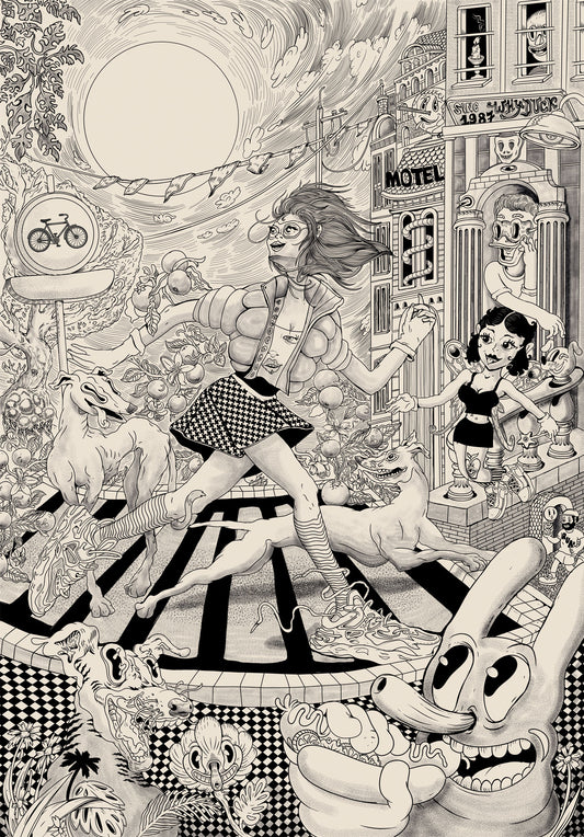 Pomarańczarka — Fabriano 50 × 70 cm