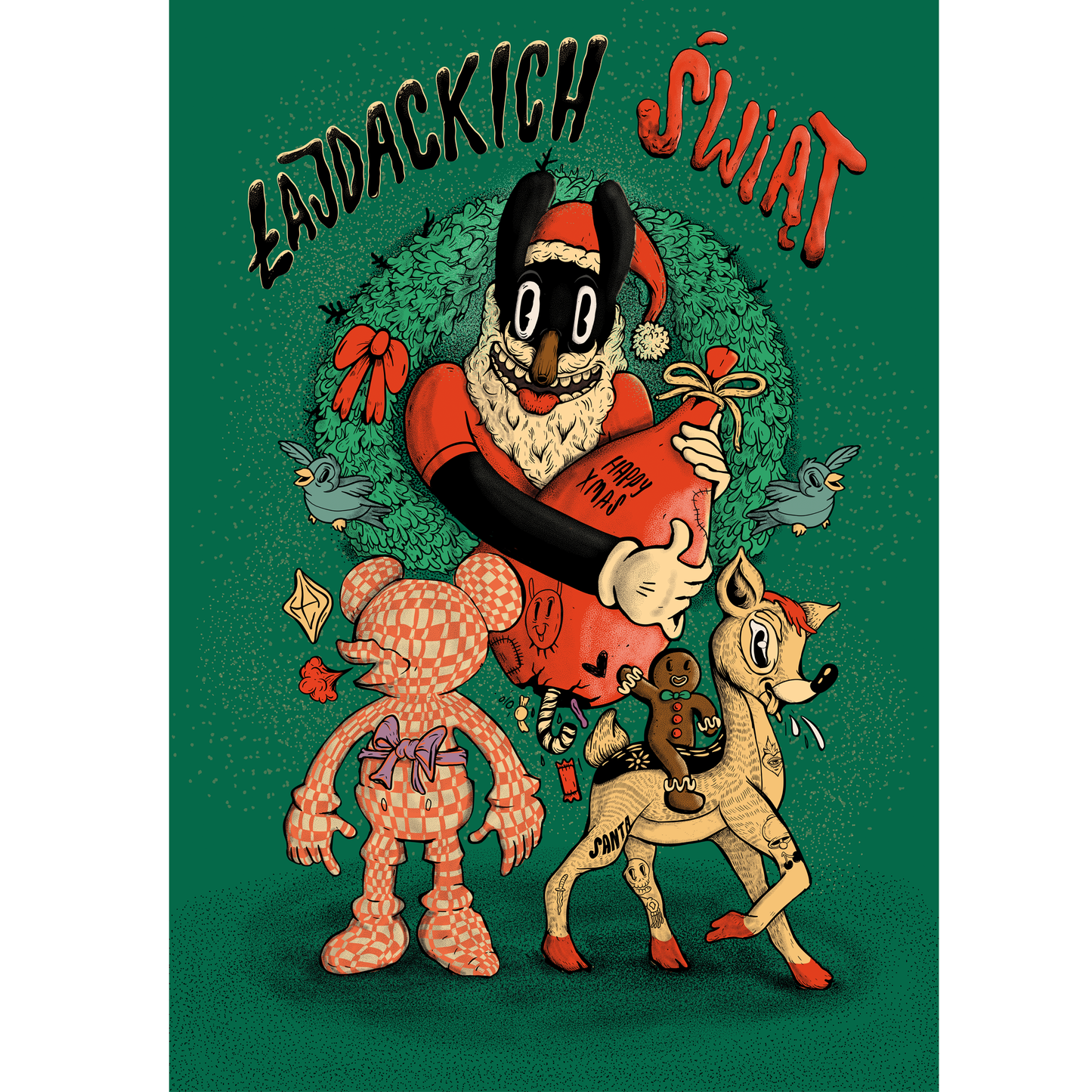 Kartka Świąteczna A6 — Łajdackich Świąt 🎅🔥